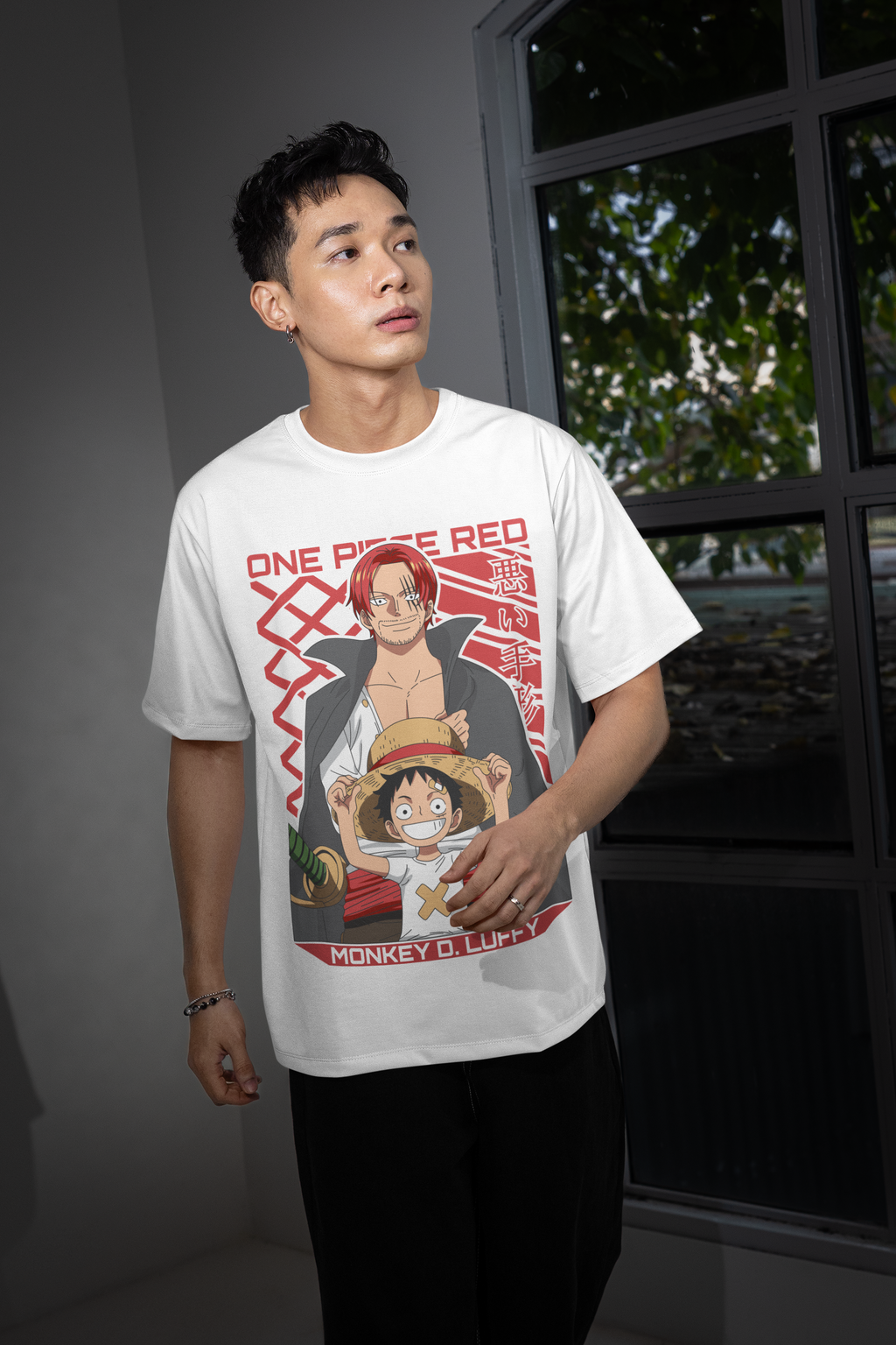 One Piece RED: Shanks & Luffy Legacy Oversized Unisex T-Shirt