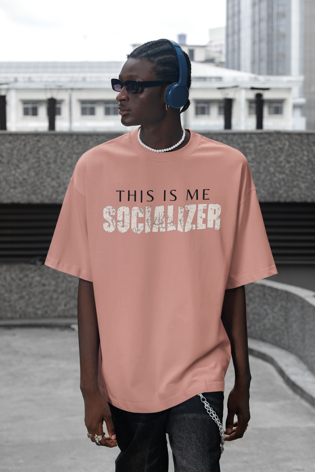 Socializer Statement, Oversized Unisex Tee