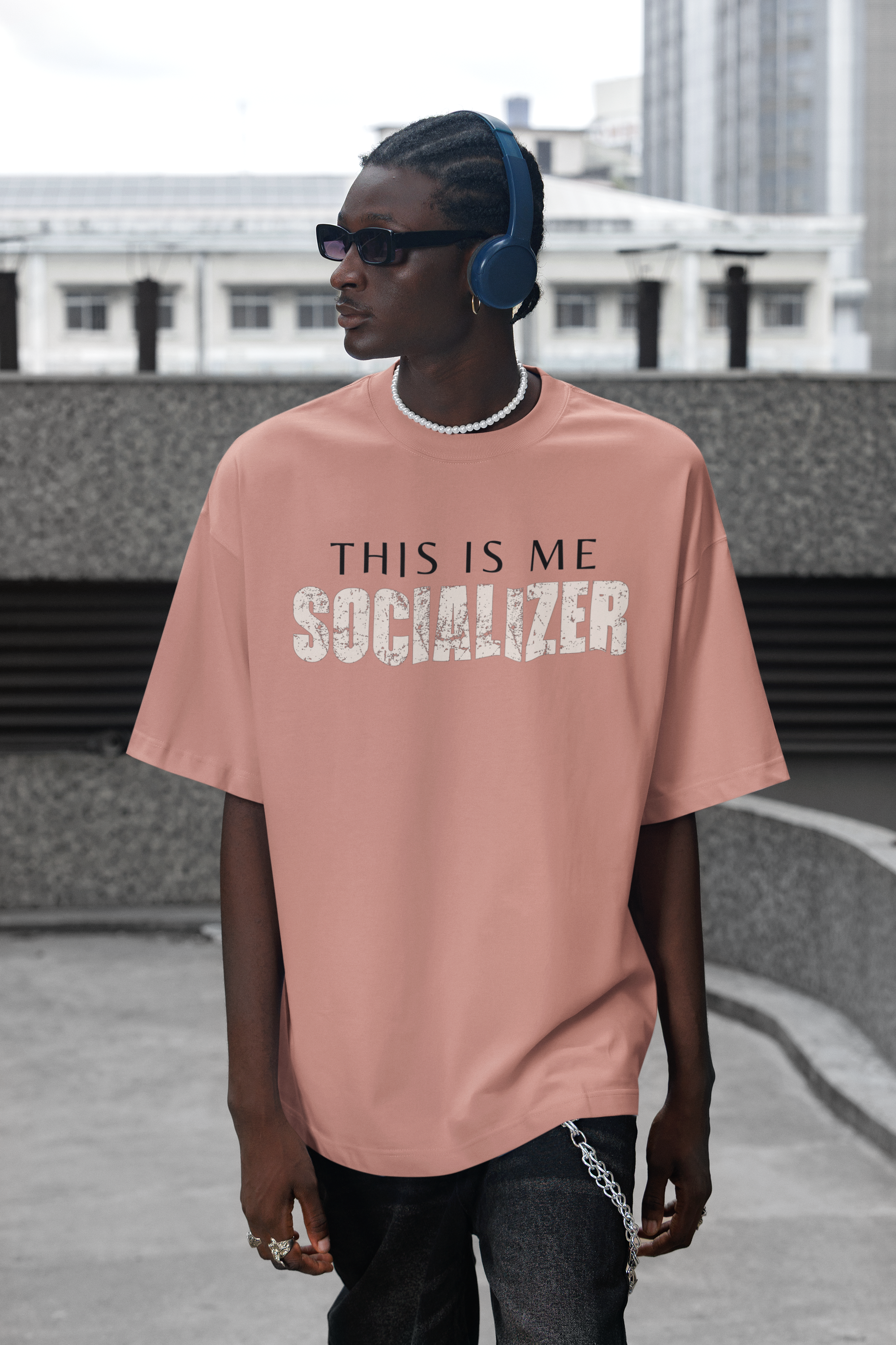 Socializer Statement, Oversized Unisex Tee