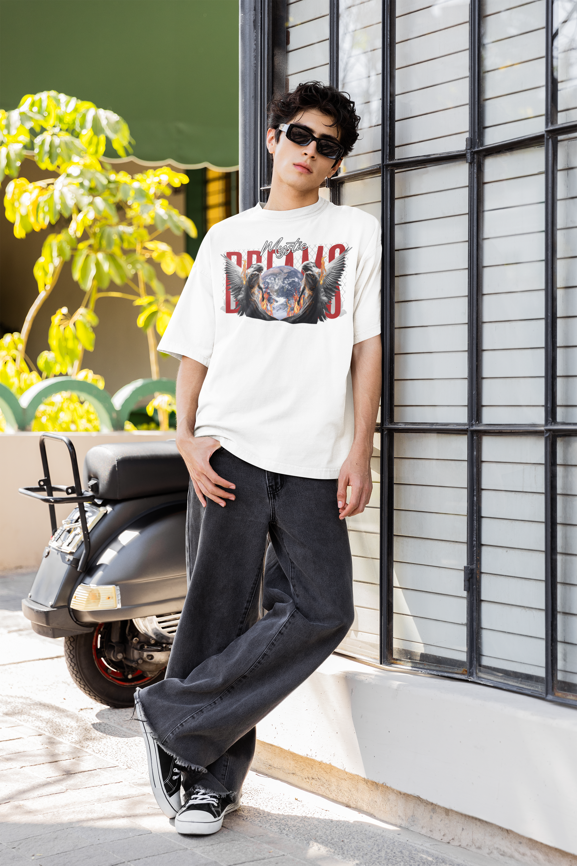 Mystic Blaze, Oversized Unisex Heavyweight Tee