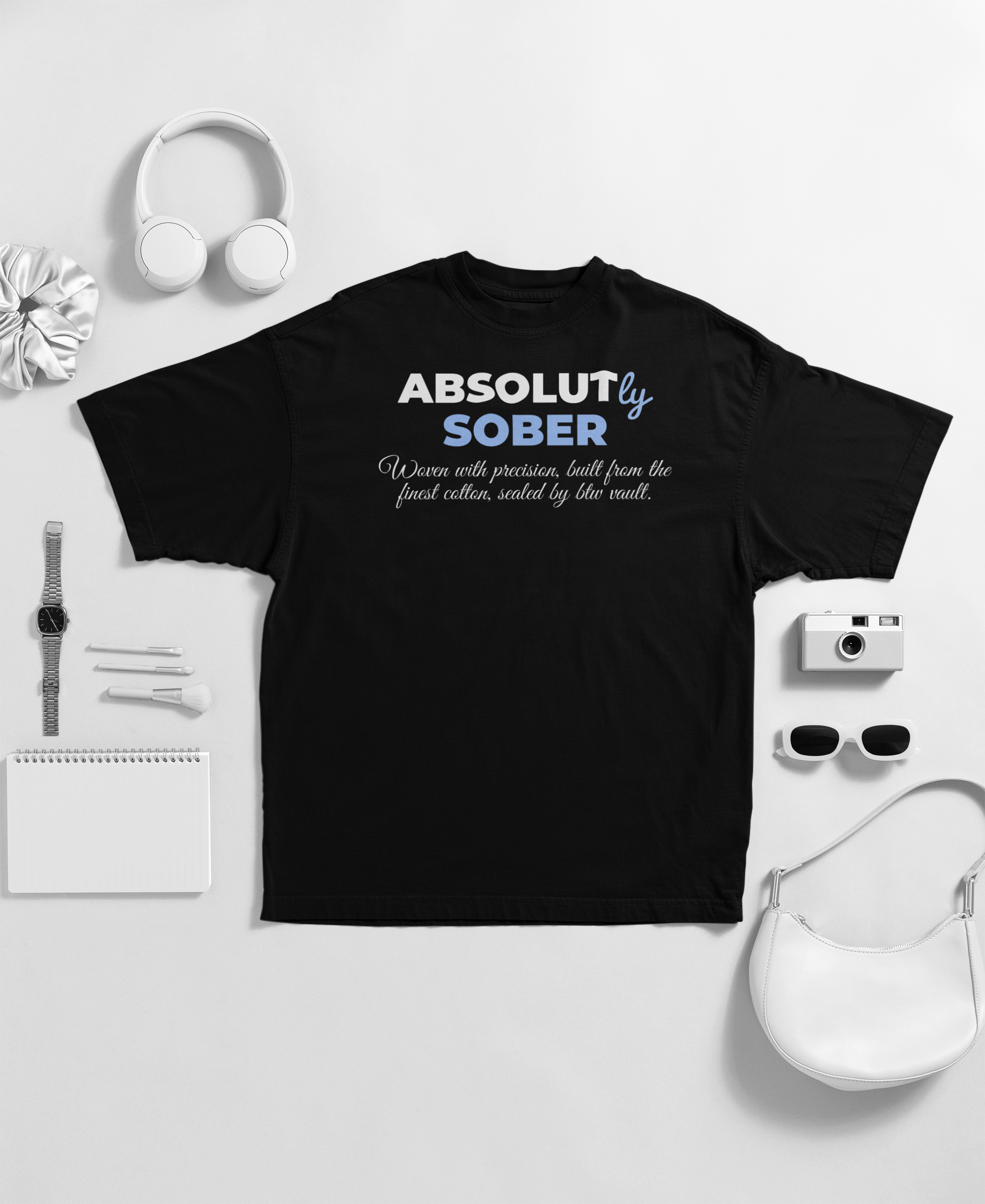 Absolutly Sober, Oversized Unisex Heavyweight Tee