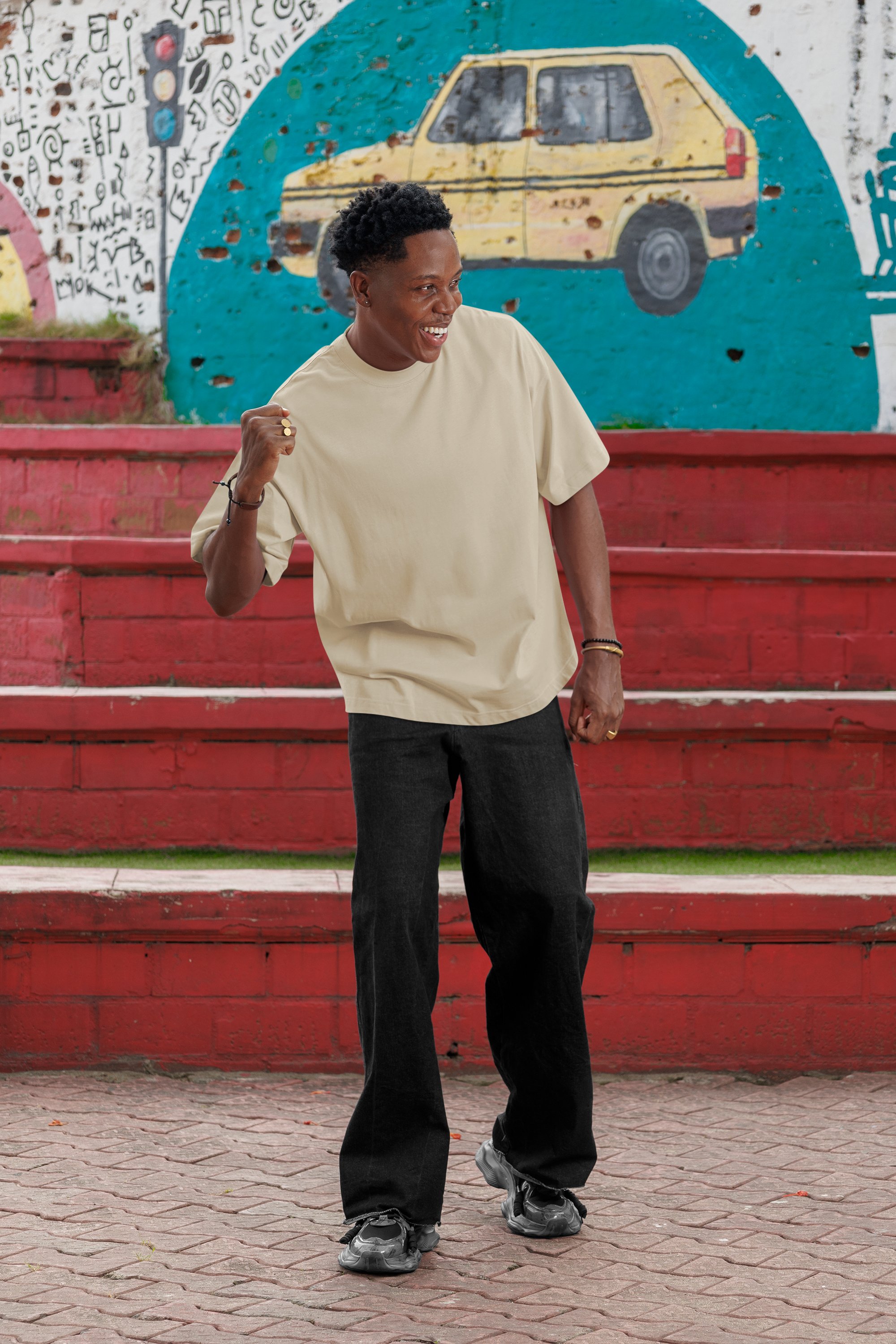 Desert Dune Heavy weight Plain Oversized Unisex T-Shirt – Beige