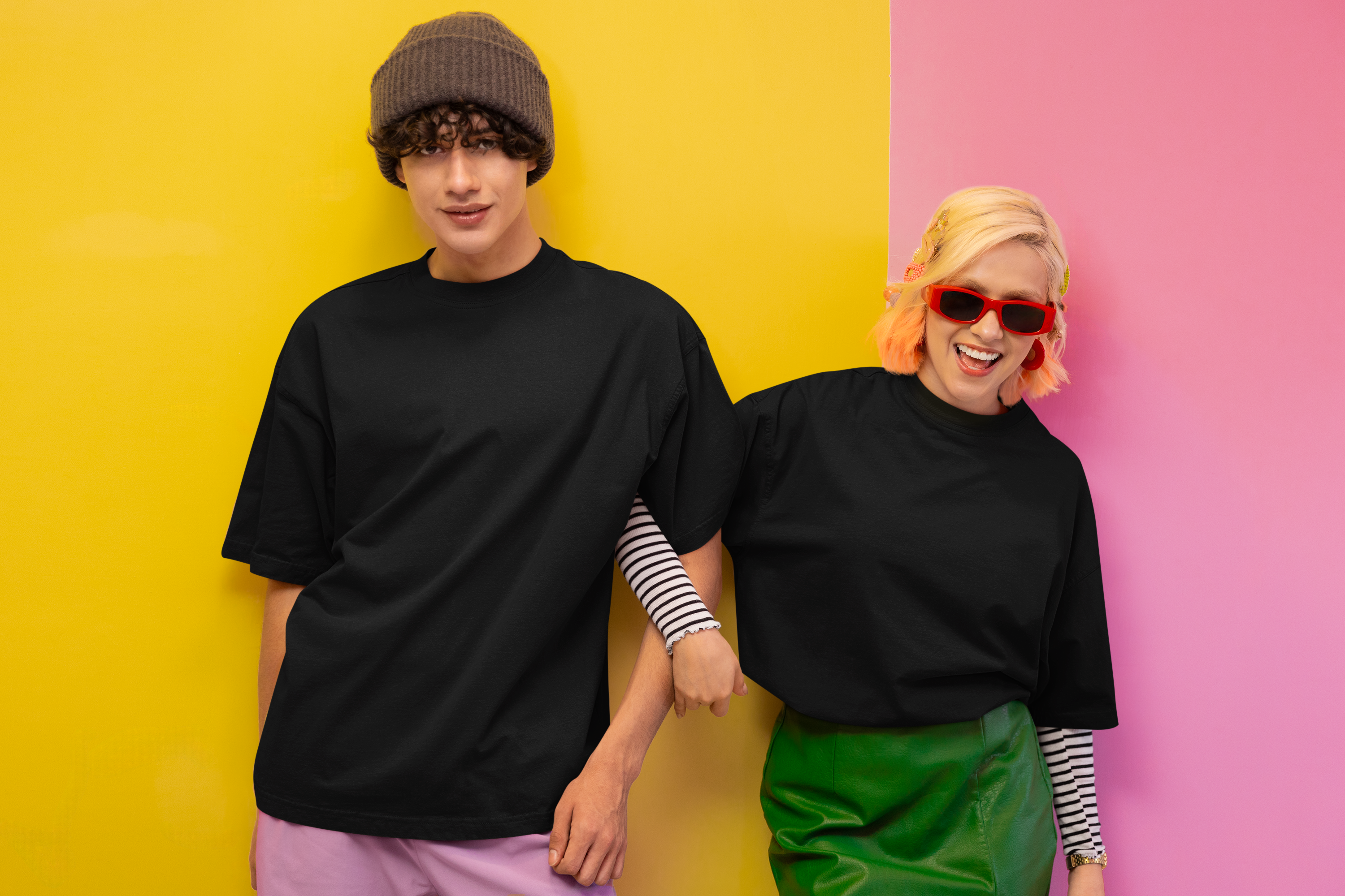Obsidian Core Heavyweight Plain Oversized Unisex T-Shirt – Jet Black