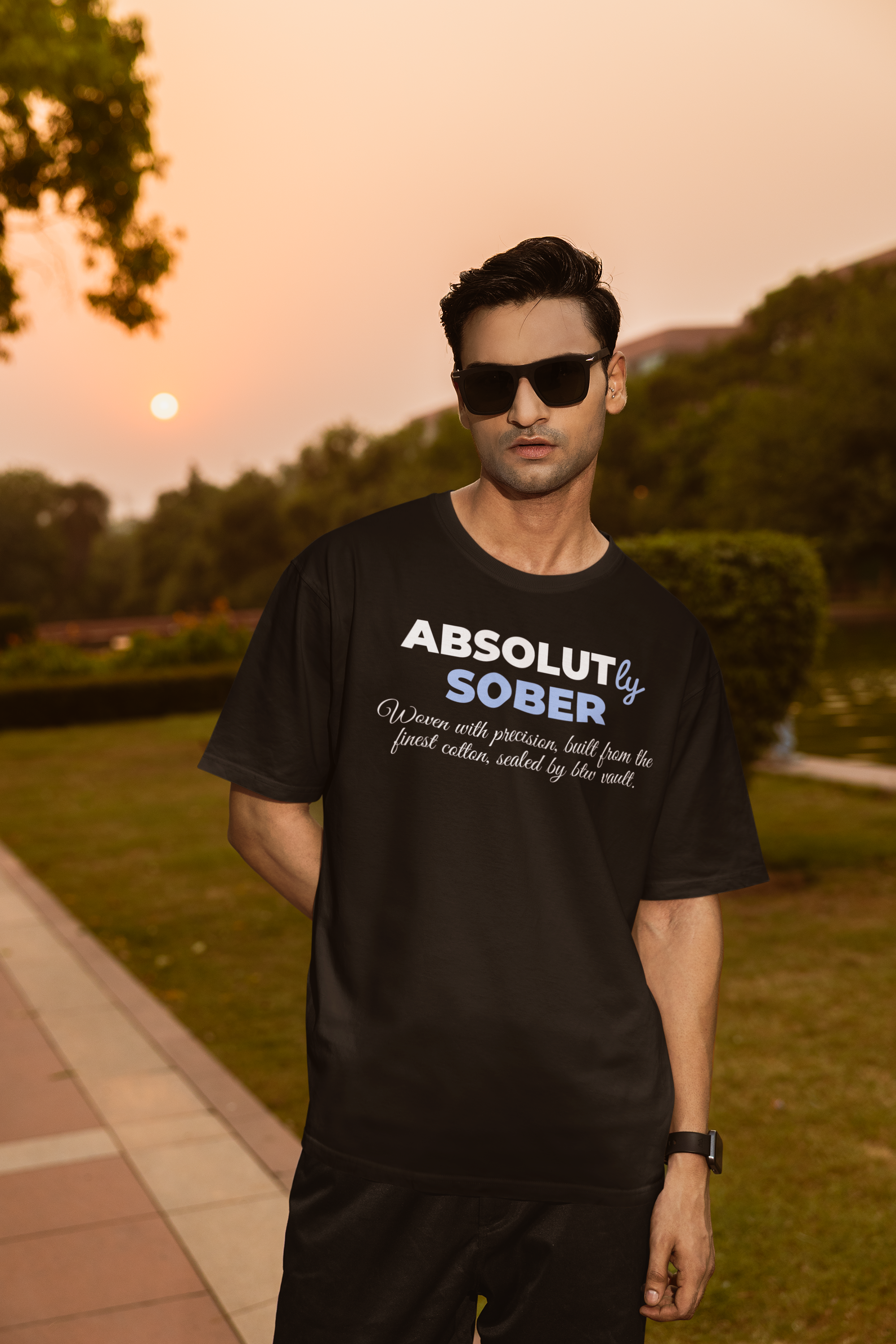 Absolutly Sober, Oversized Unisex Heavyweight Tee