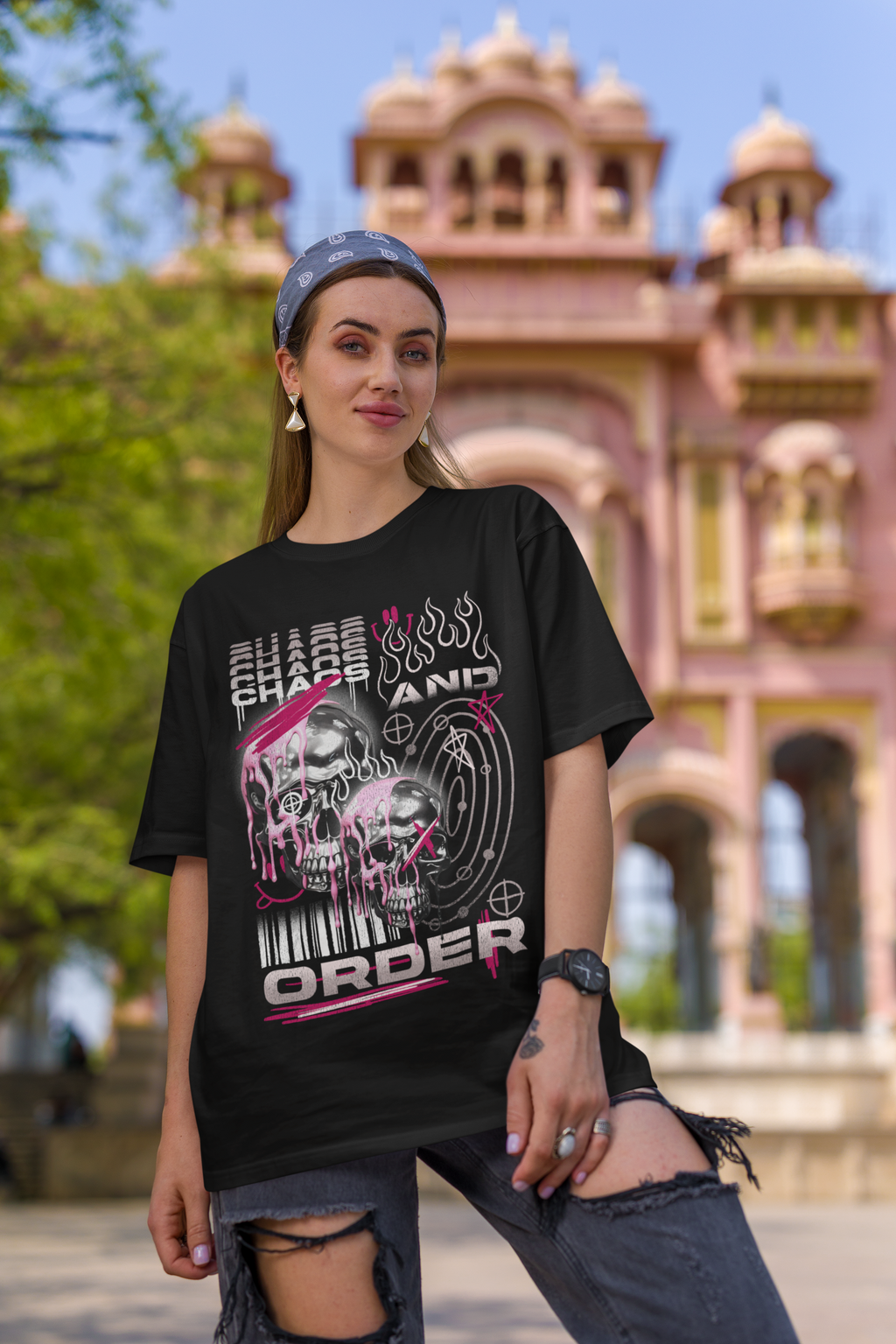 Chaos and Order, Oversized Unisex Tee