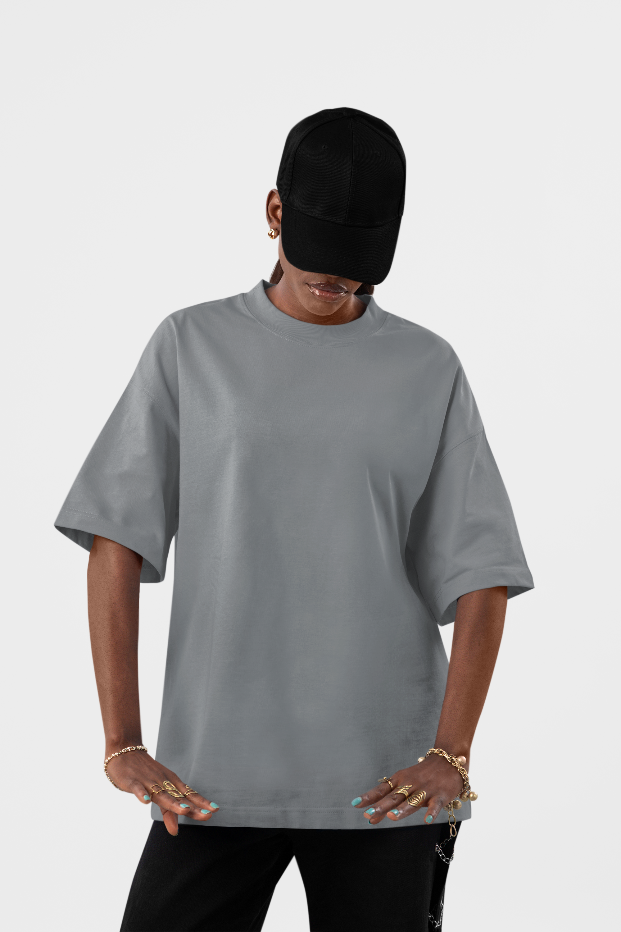 Slate Core Heavyweight Plain Oversized Unisex T-Shirt – Ash Grey