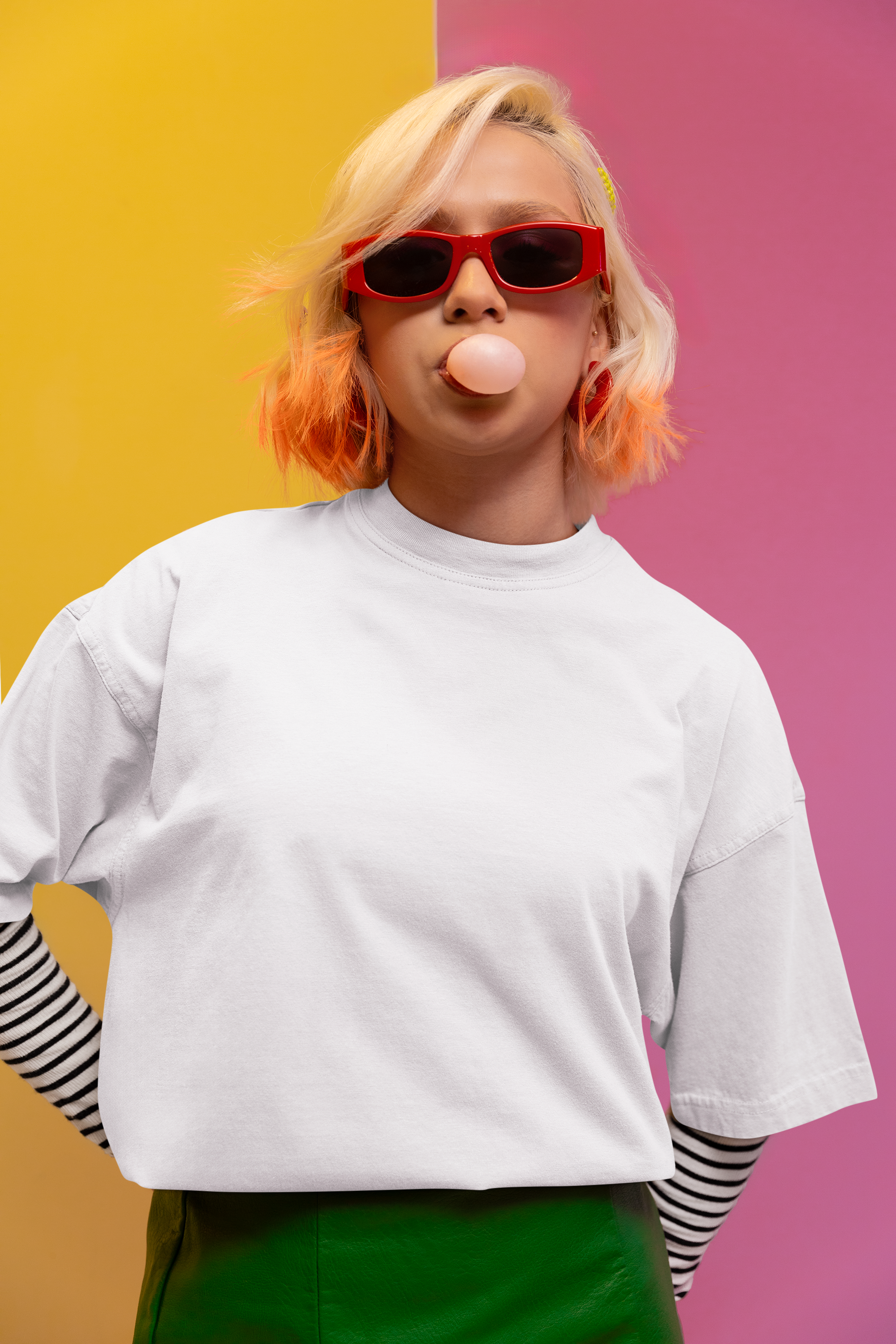 Urban Edge Heavyweight Plain Oversized Unisex T-Shirt – White