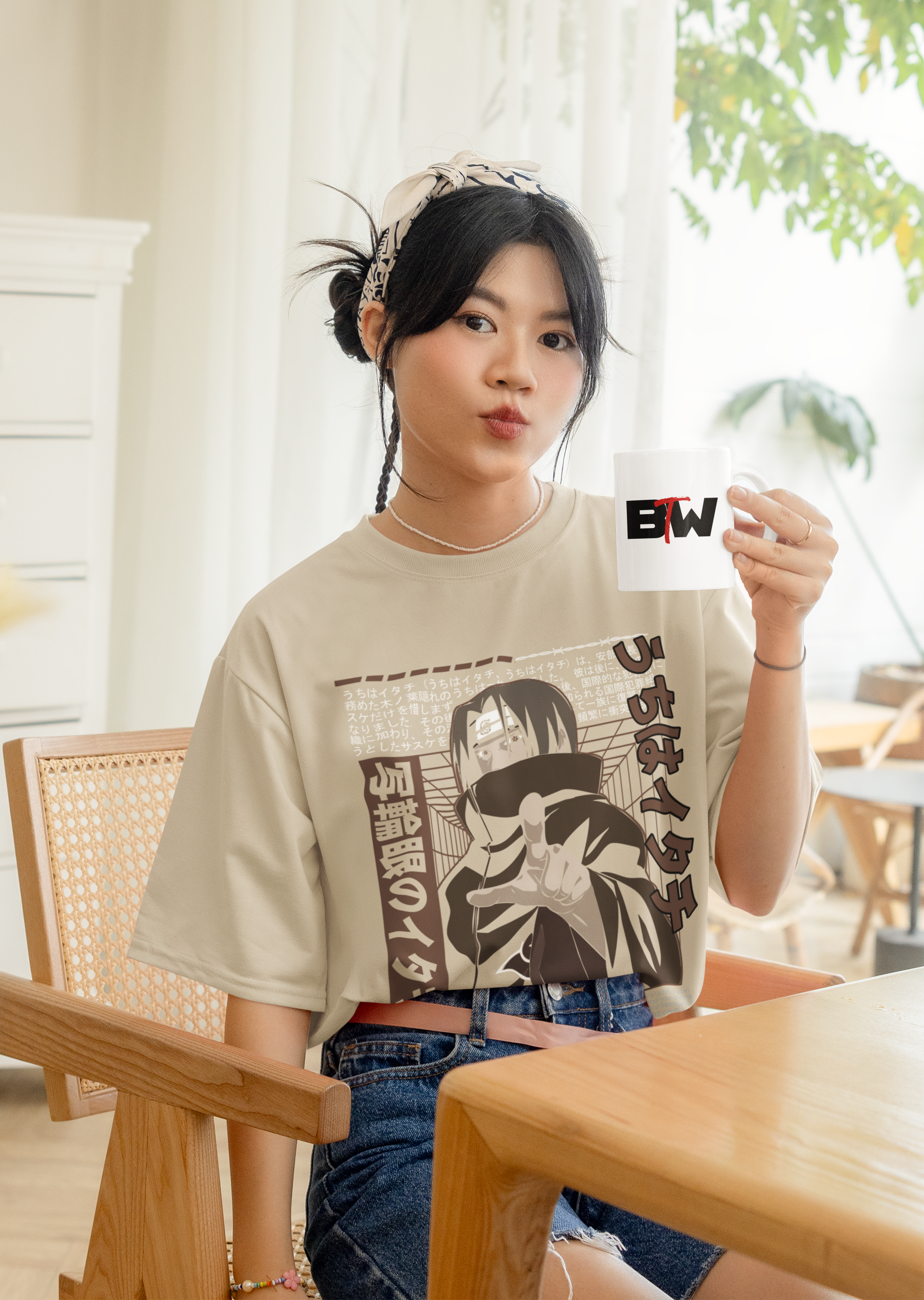 Uchiha Itachi Graphic Oversized Unisex T-Shirt