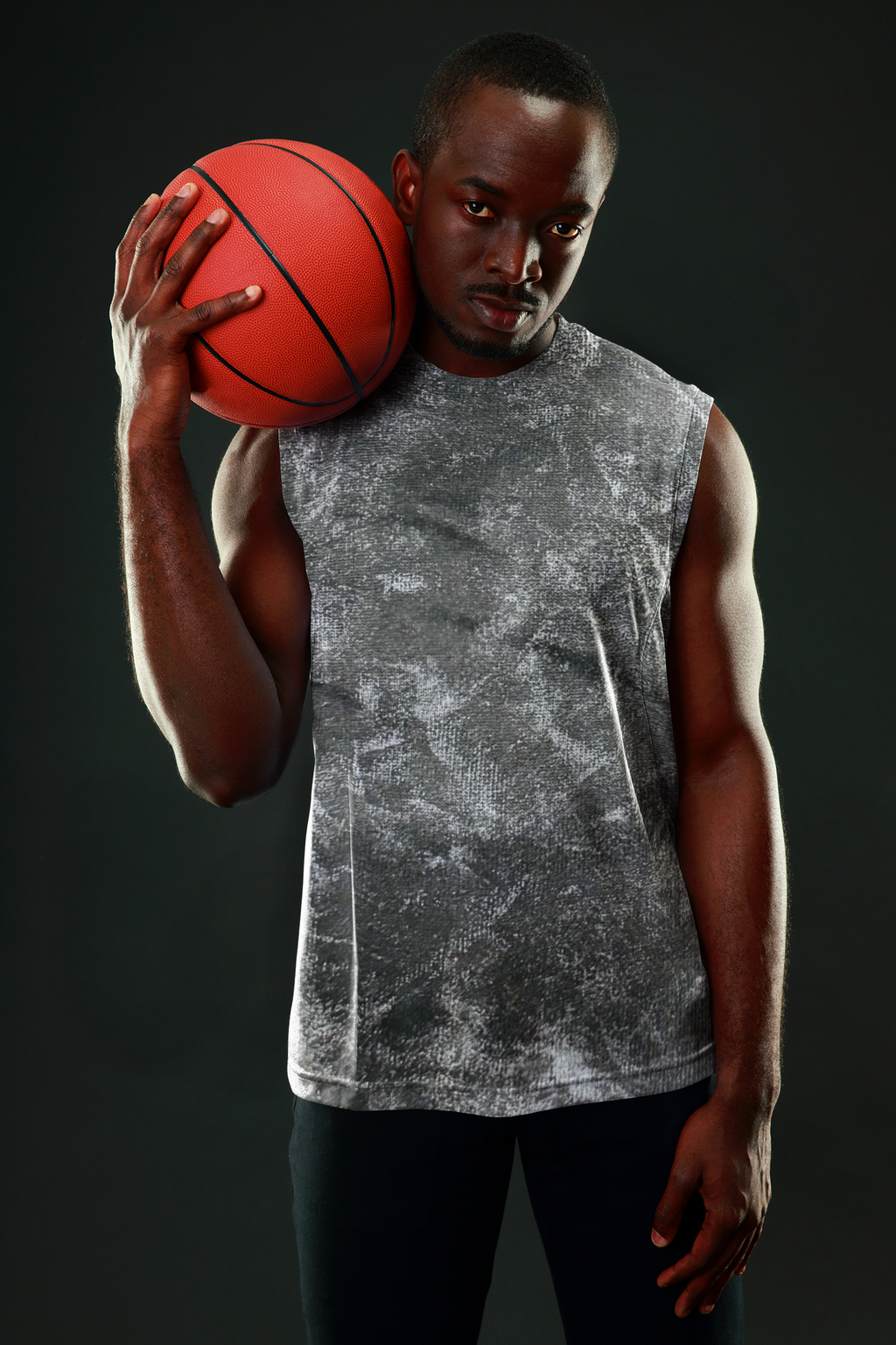 Urban Edge Sleeveless Tank – Charcoal Marble
