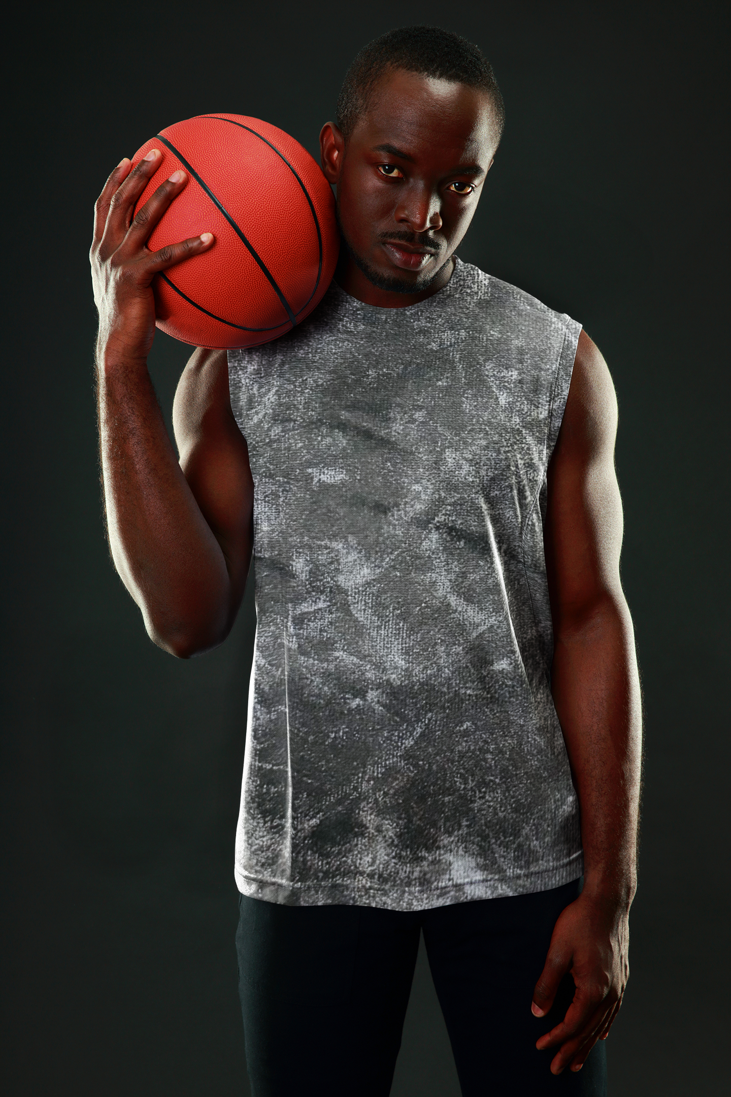 Urban Edge Sleeveless Tank – Charcoal Marble