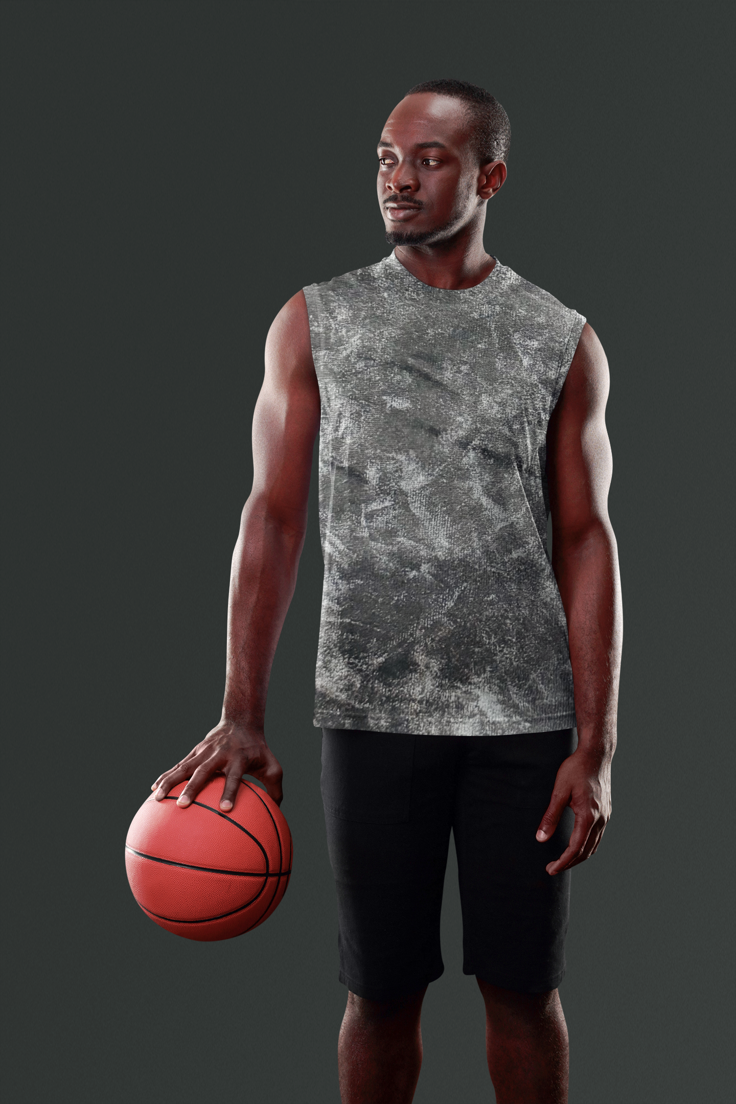 Urban Edge Sleeveless Tank – Charcoal Marble