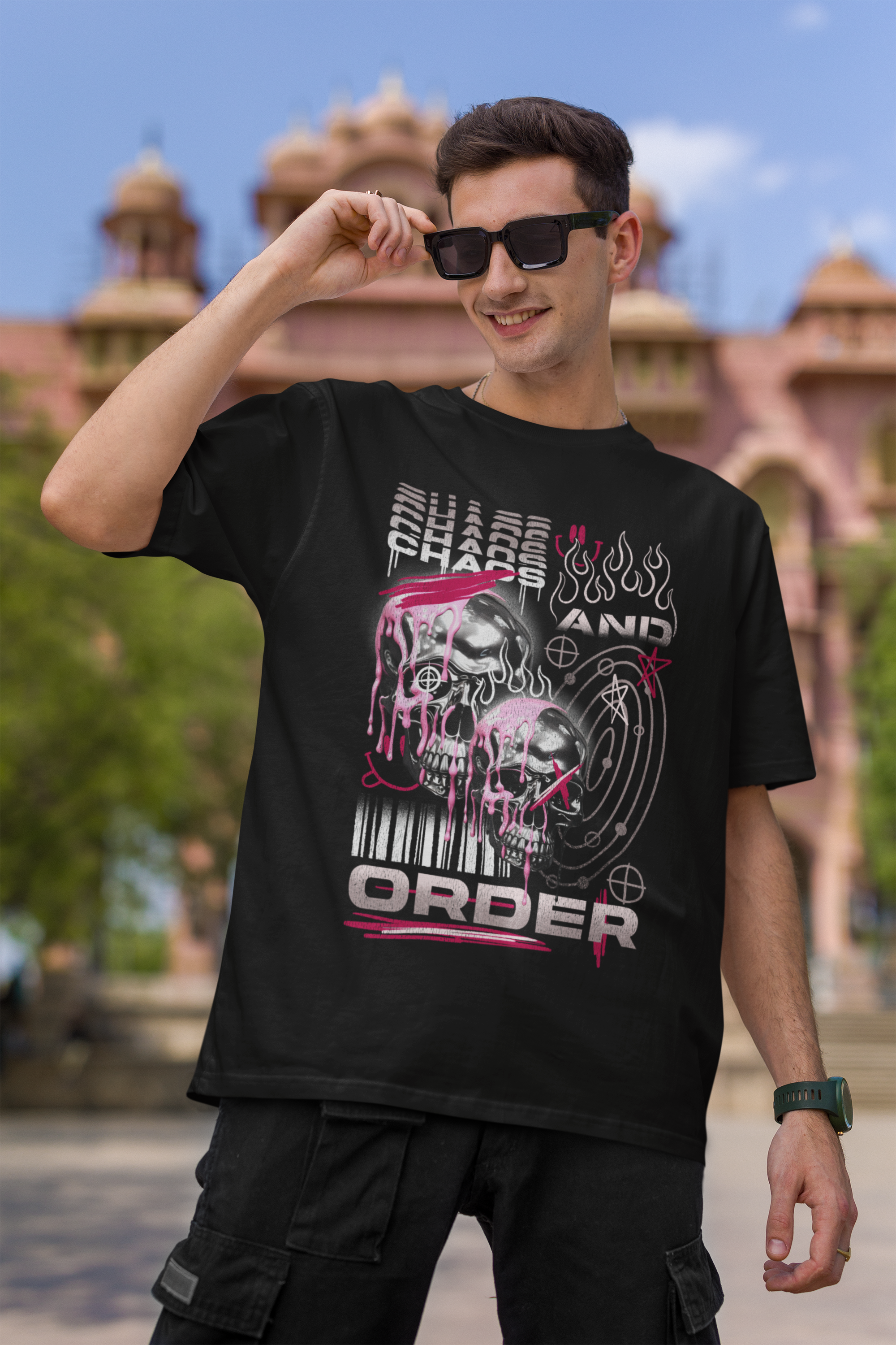 Chaos and Order, Oversized Unisex Tee