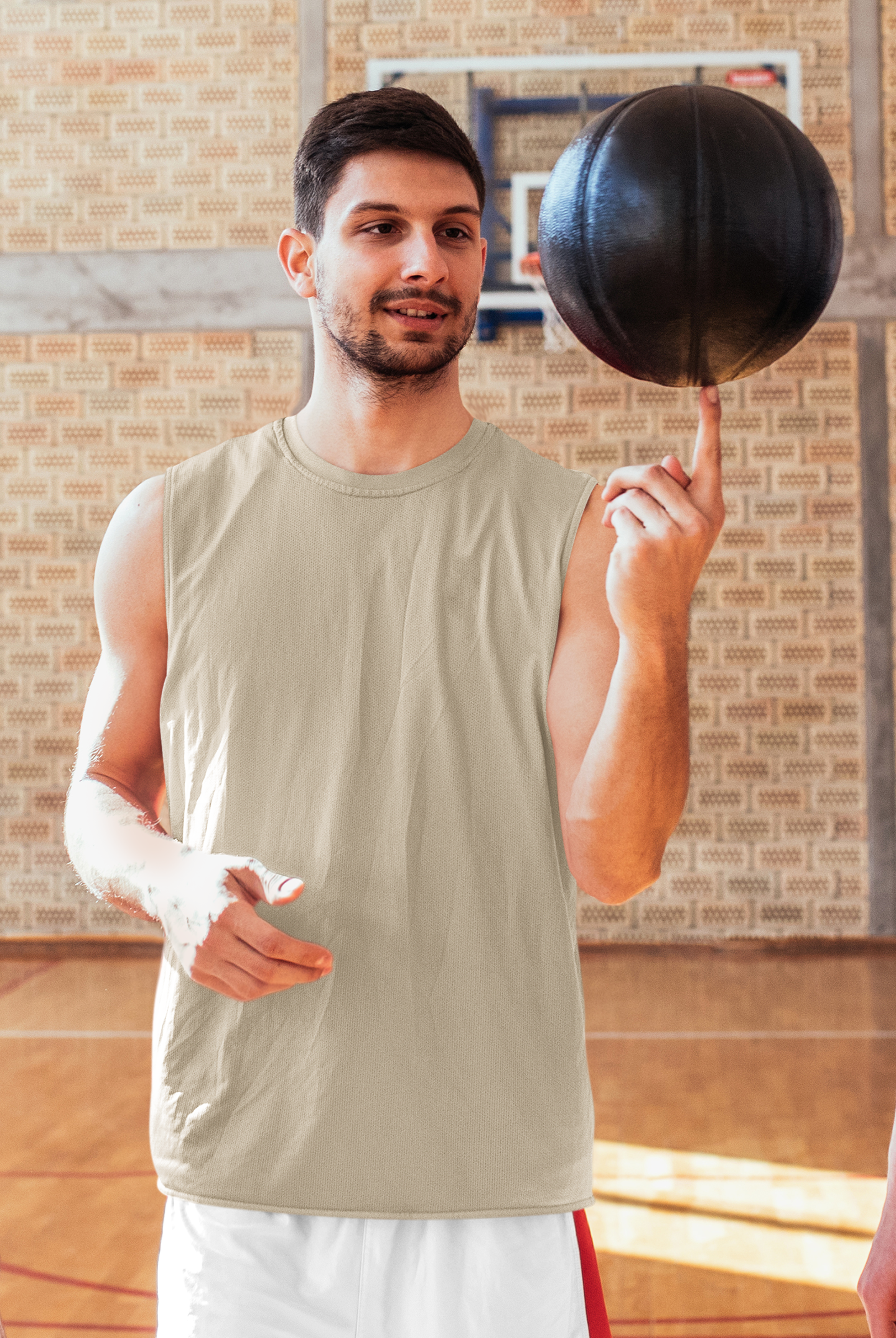 CourtPro Sleeveless Tank – Sand Beige