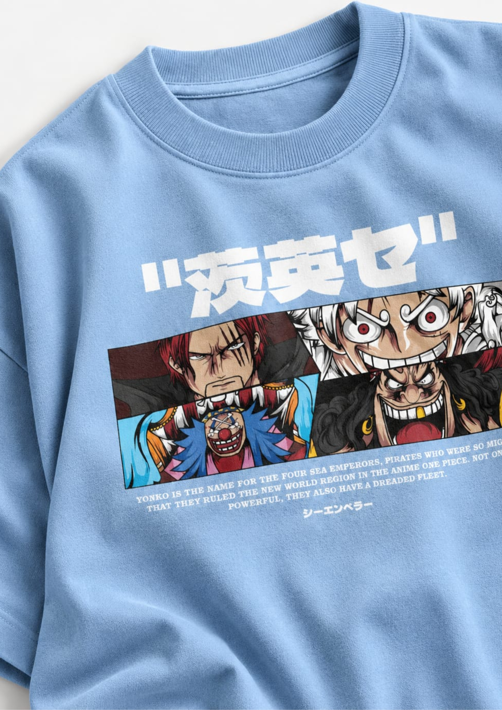YONKO SEA EMPERORS oversized tee - front print close-up